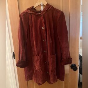 J. Jill Corduroy and Velvet Coat size Medium, Burnt Orange